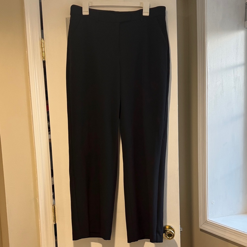 Express Editor Mid Rise Black Trousers